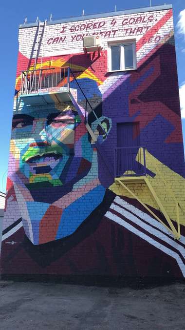 Cristiano Ronaldo mural Kazan