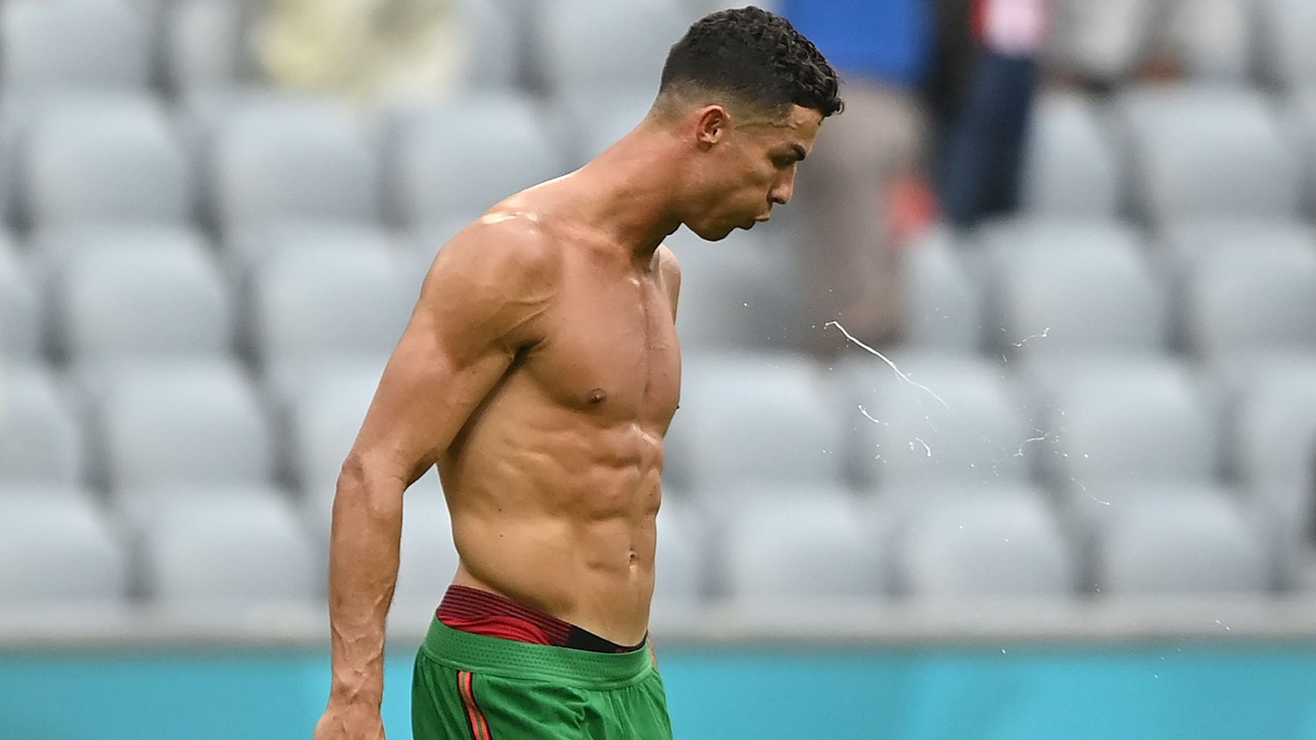 Cristiano Ronaldo spits