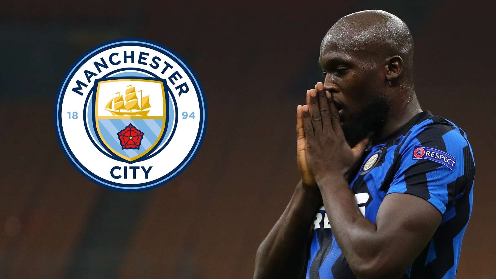 Romelu Lukaku Man City composite 2020