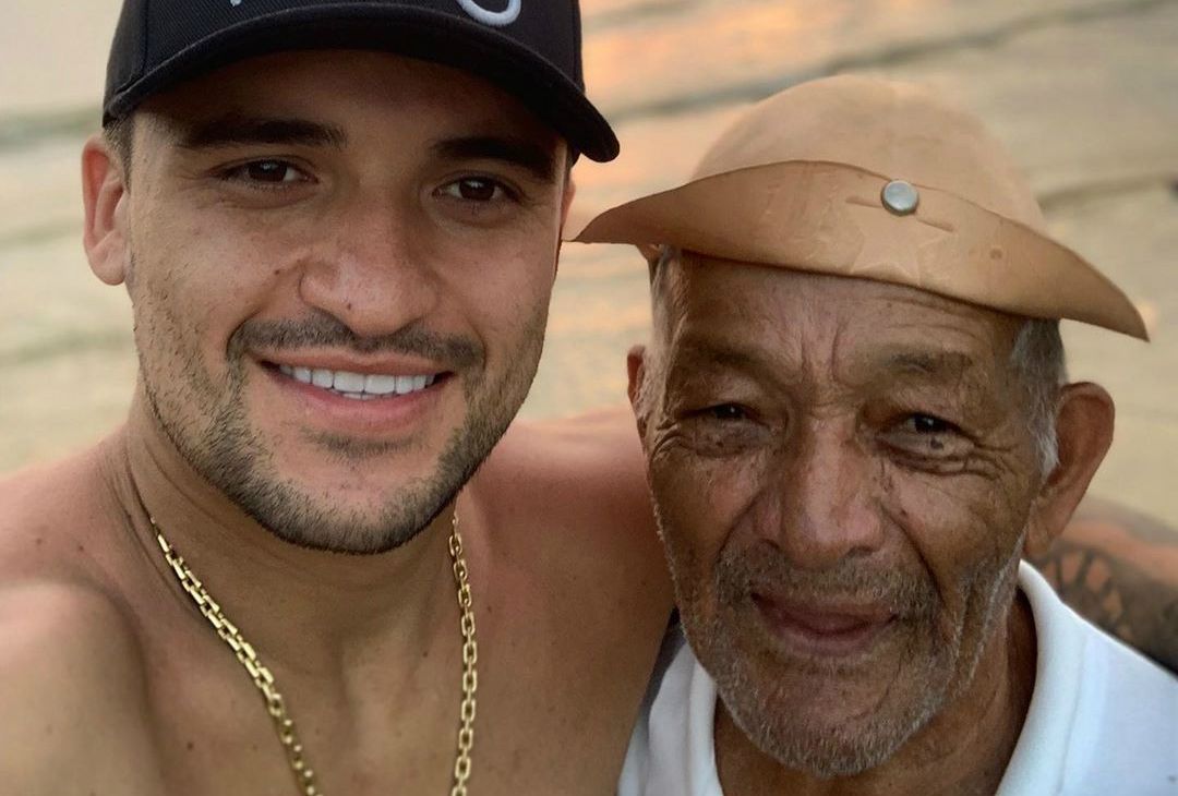 Victor Luís com o avô