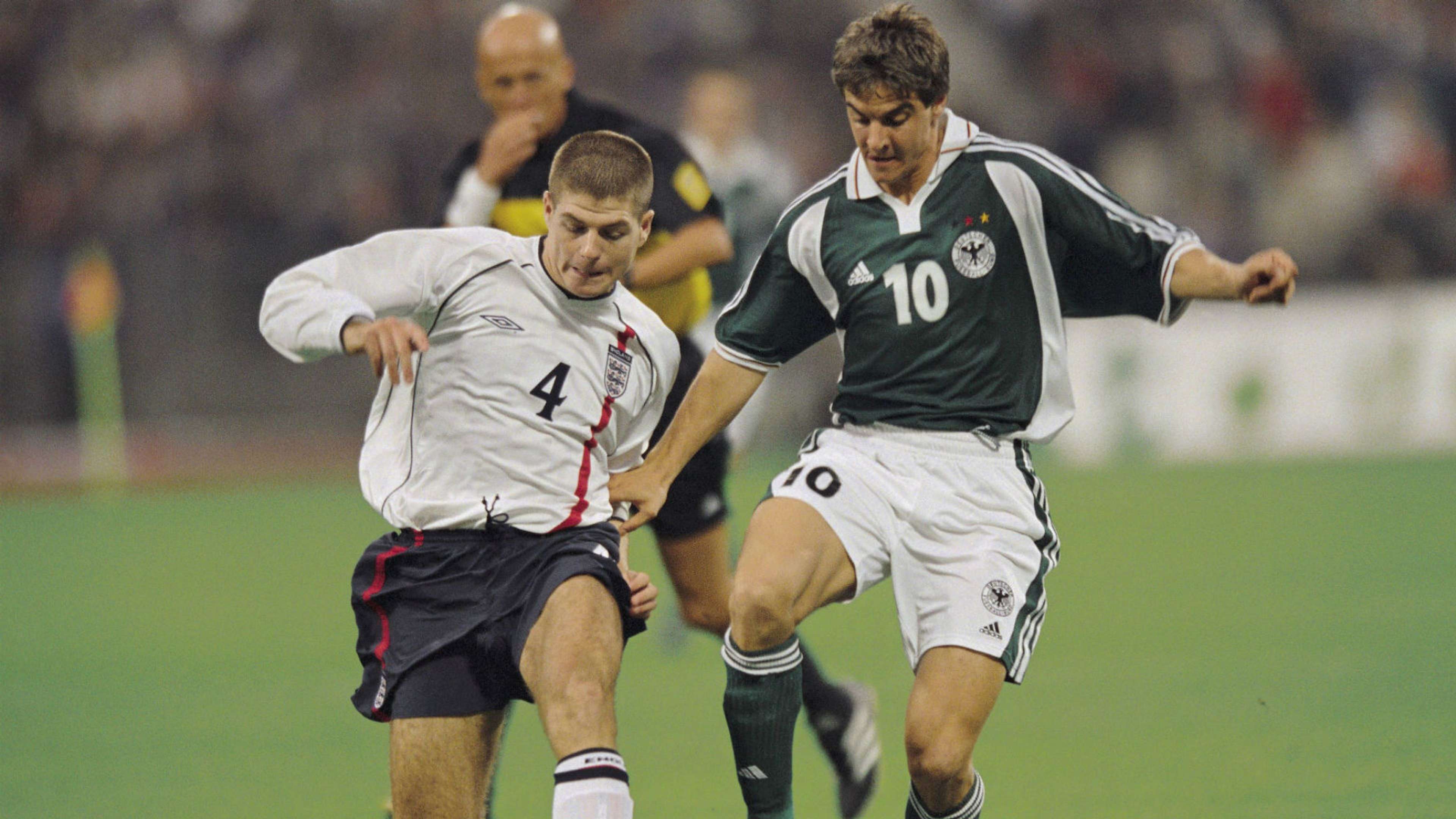 Steven Gerrard Sebastian Diesler England Germany 2001
