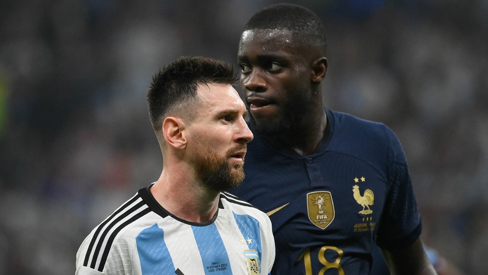 Lionel Messi Dayot Upamecano 2022 World Cup
