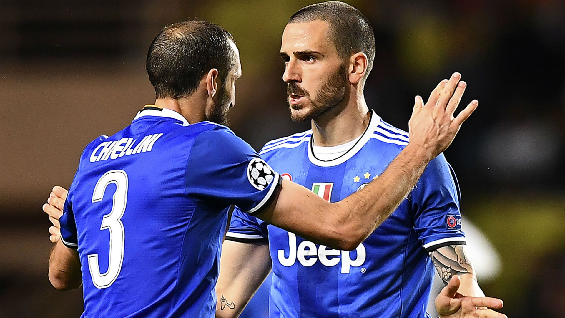 Giorgio Chiellini Leonardo Bonucci Juventus Champions League