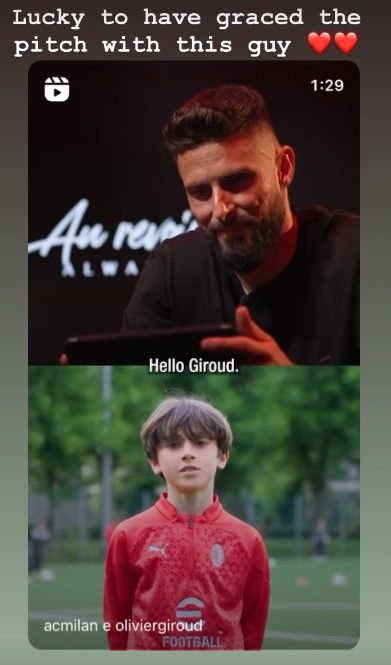 Christian Pulisic Olivier Giroud farewell