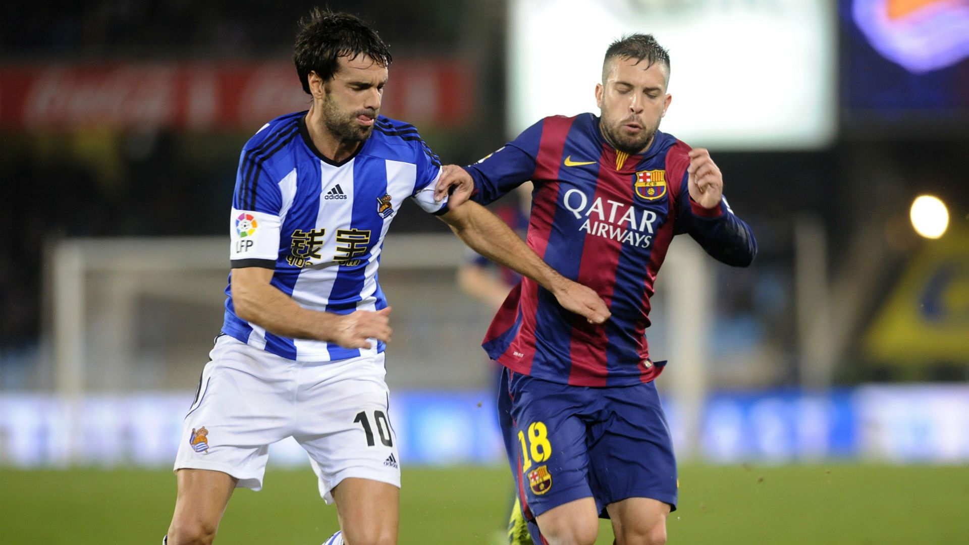 Xabi Prieto Jordi Alba Real Sociedad Barcelona La Liga 04012015