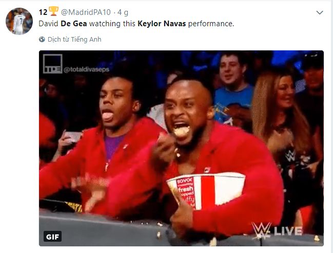 Navas's mistake reaction