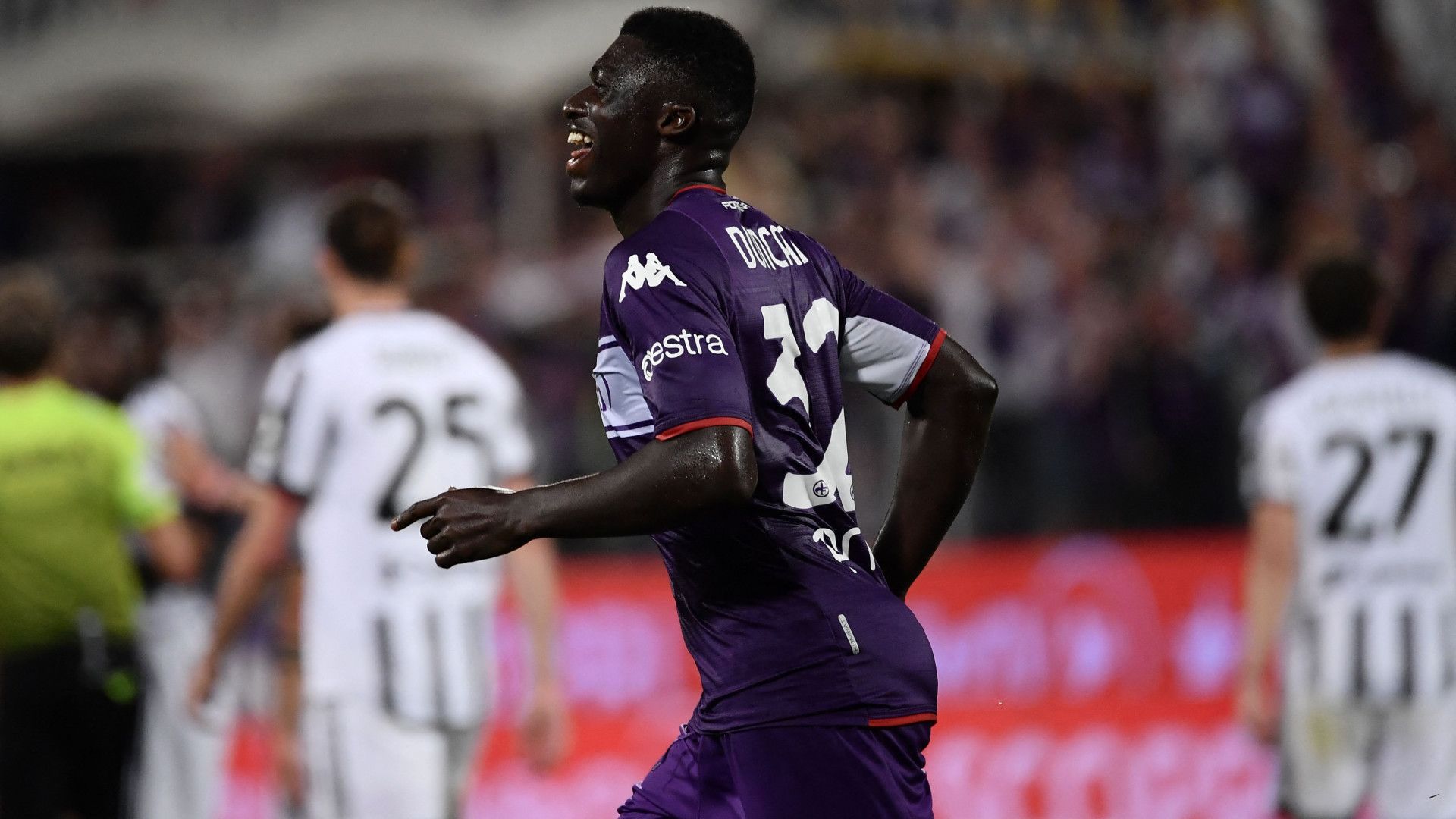 Alfred Duncan celebrate Fiorentina Juventus Serie A 202122