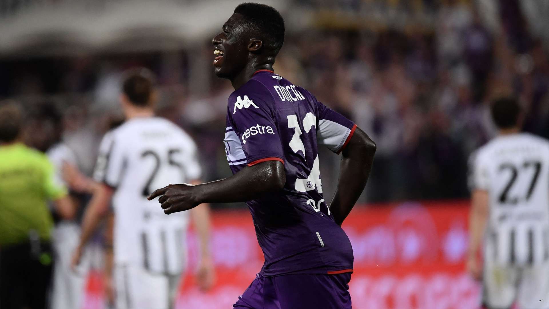 Alfred Duncan celebrate Fiorentina Juventus Serie A 202122