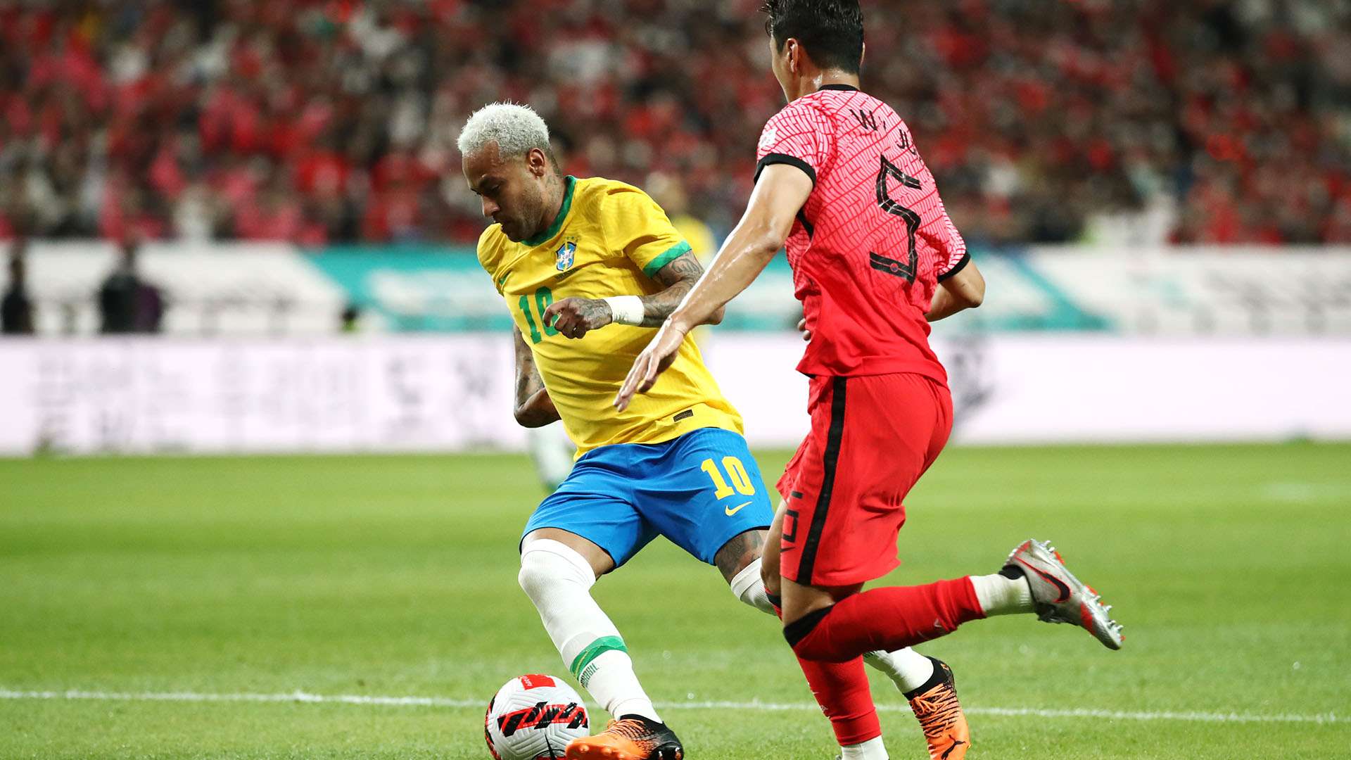 Neymar, Jeong Wooyeong, Coreia do Sul x Brasil, Amistoso, 02062022
