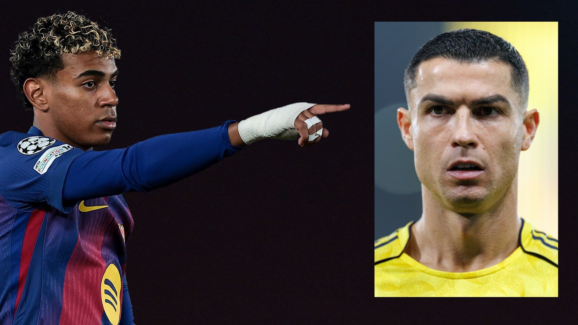 Lamine Yamal Cristiano Ronaldo GFX