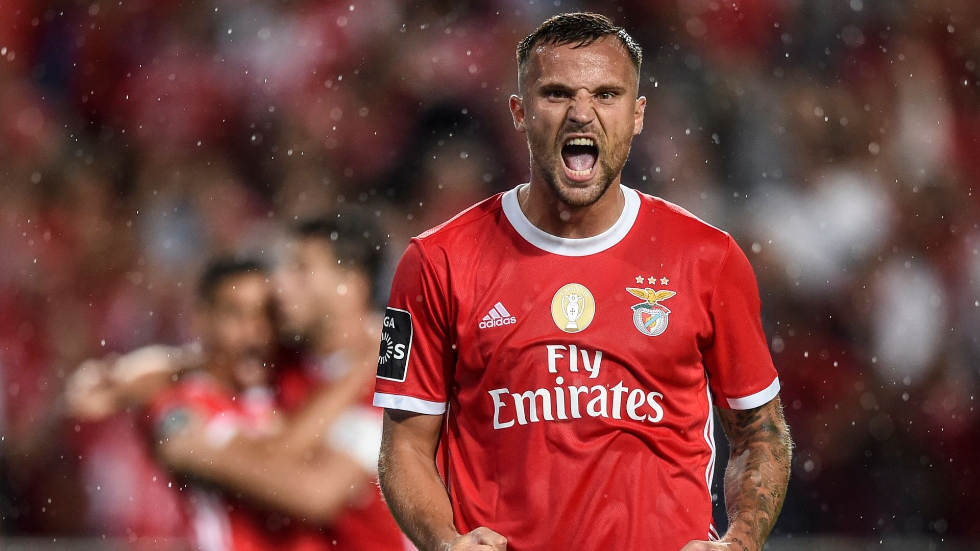 Haris Seferovic celebrates. Benfica vs Pacos de Ferreira. 08.09.2019