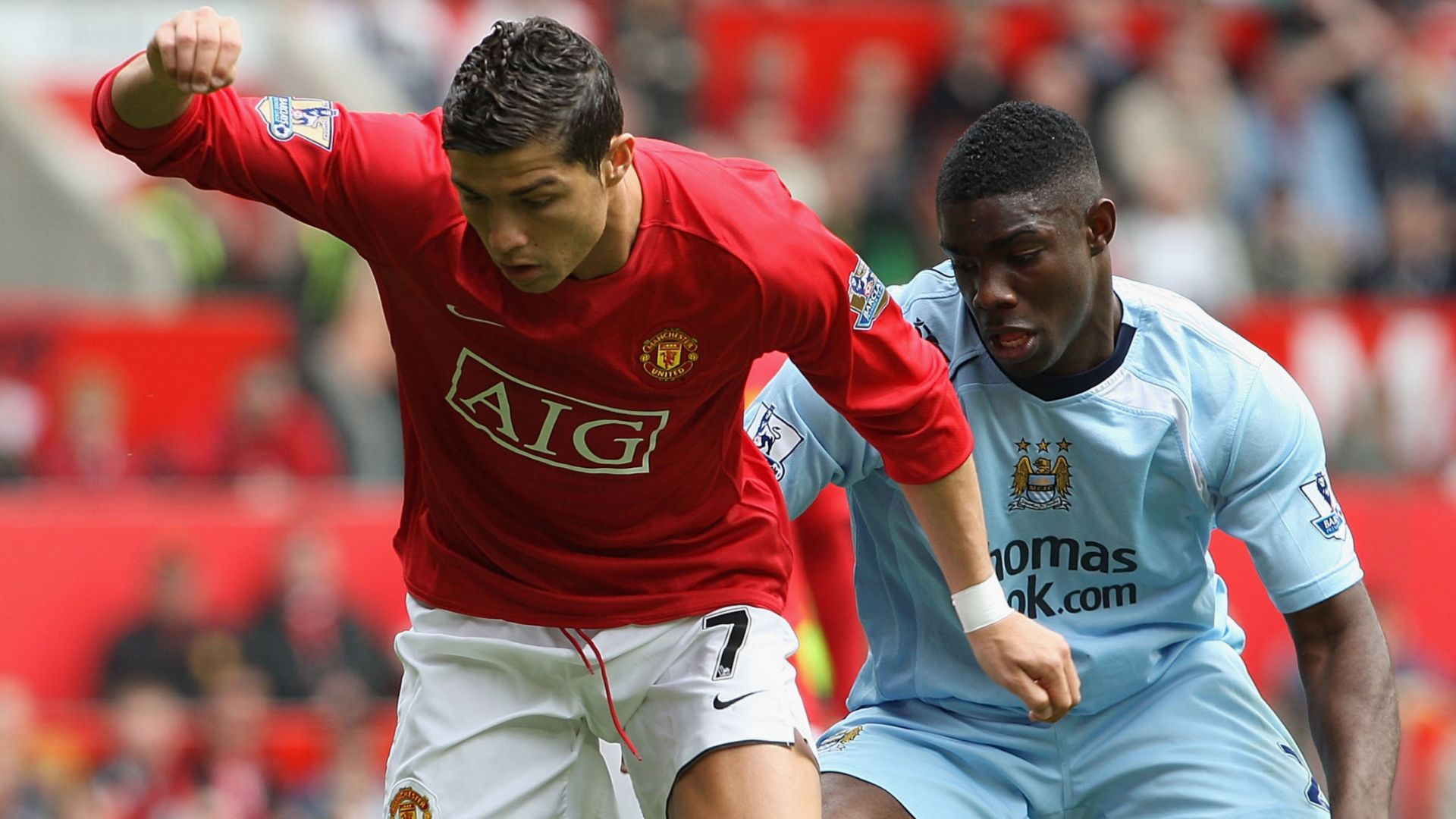 Cristiano Ronaldo Micah Richards Manchester United City