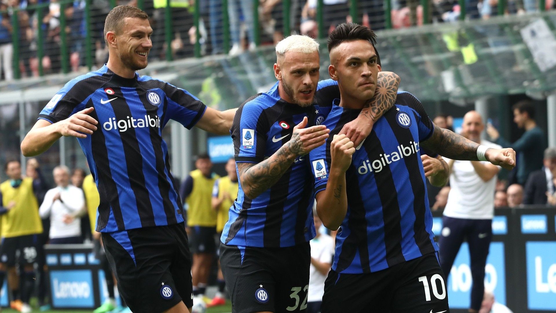 Lautaro Martinez celebrate Inter Salernitana Serie A