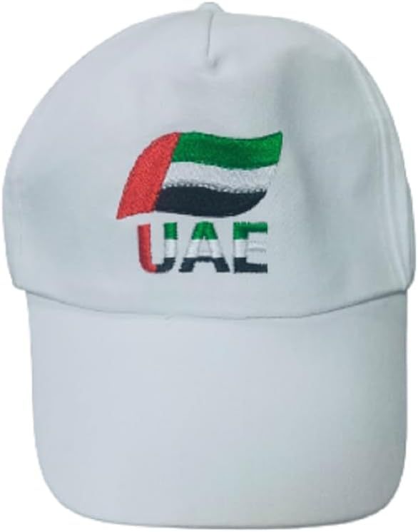 قبعة بشعار الإمارات العربية المتحدة للاحتفال باليوم الوطني للرجال والنساء 