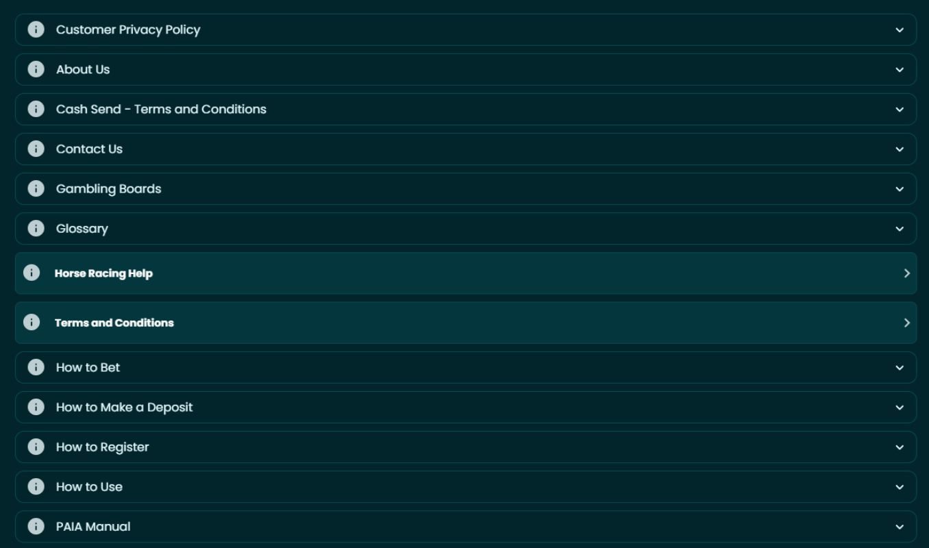 Info and Help Section Lucky Fish
