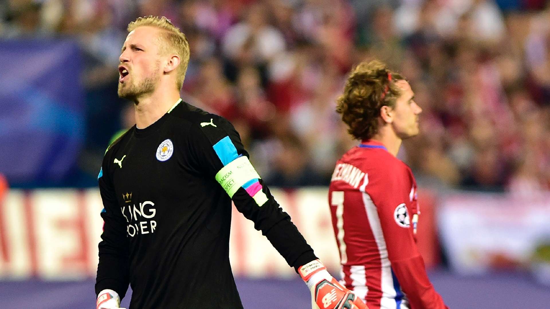 Kasper Schmeichel Antoine Griezmann Atletico Madrid Leicester City UCL 12042017