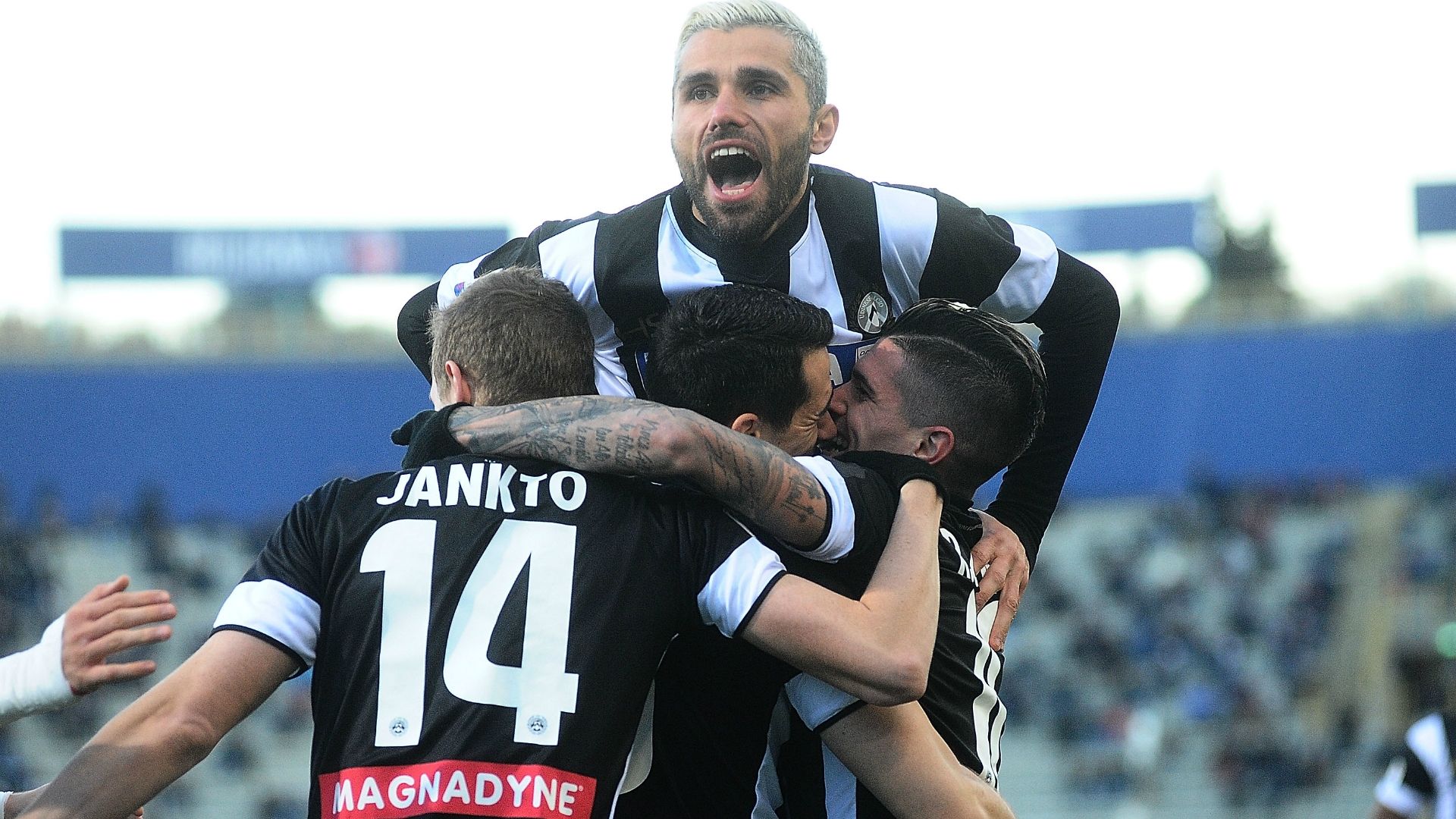 Udinese celebrating Bologna Udinese Serie A