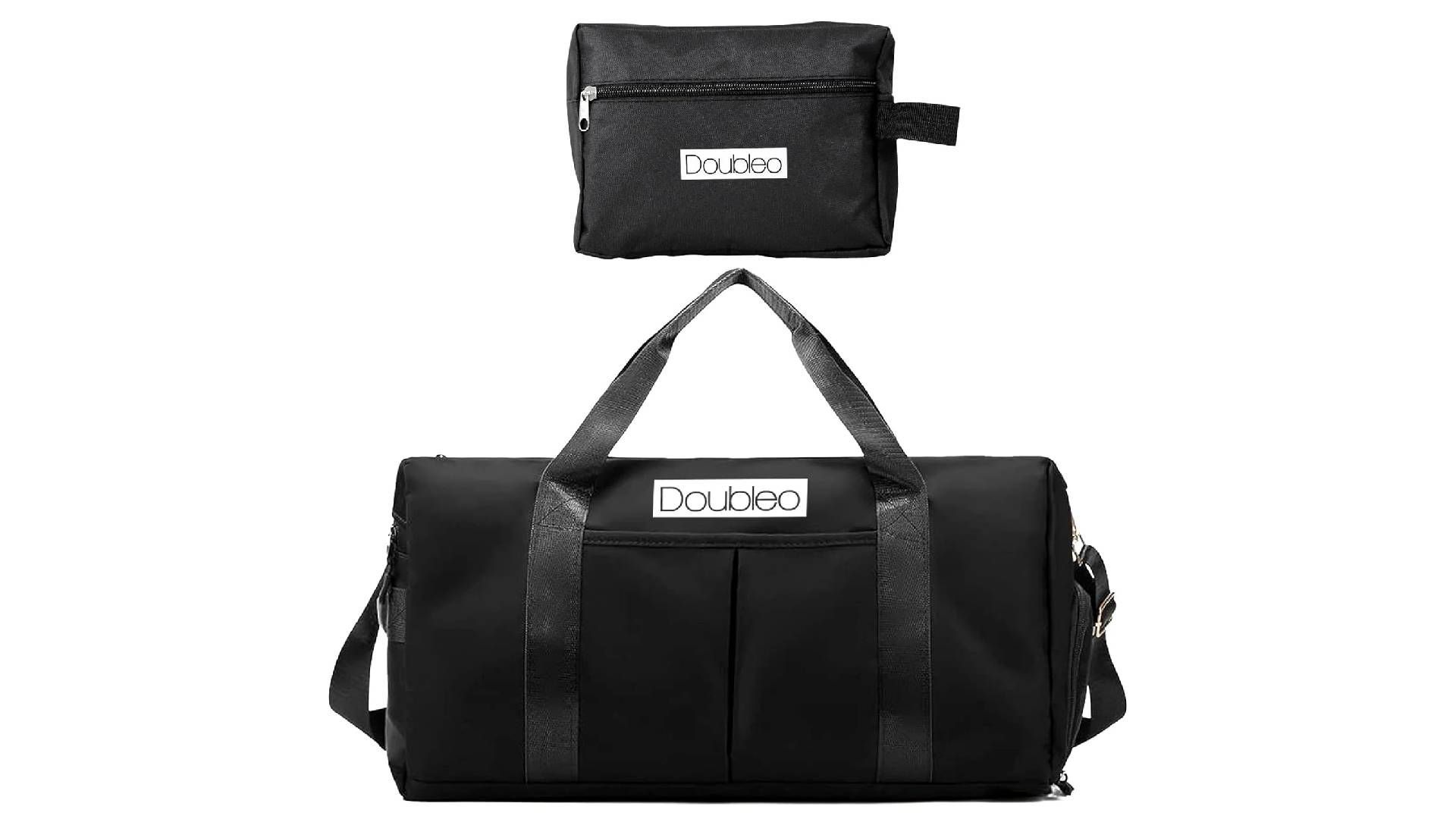 حقيبة صالة الألعاب الرياضية مع حقيبة معلقة لأدوات الزينة