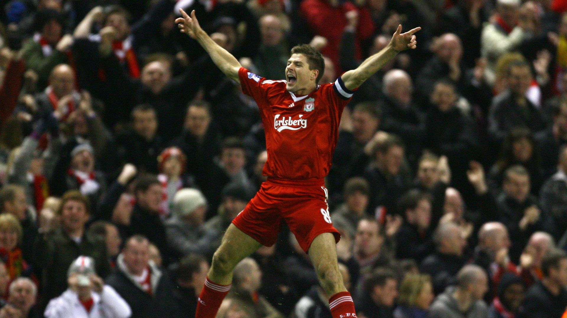 Steven Gerrard Liverpool Everton FA Cup 25012009