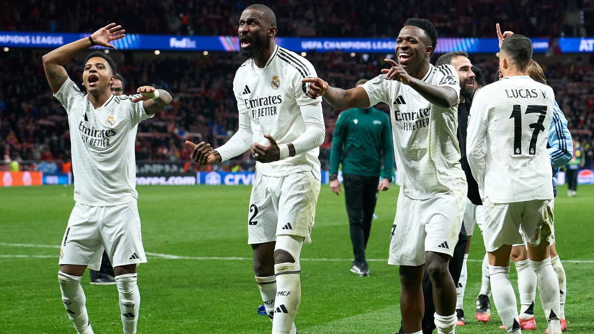 Rudiger Vinicius Junior Atletico Madrid Real Madrid 12032025