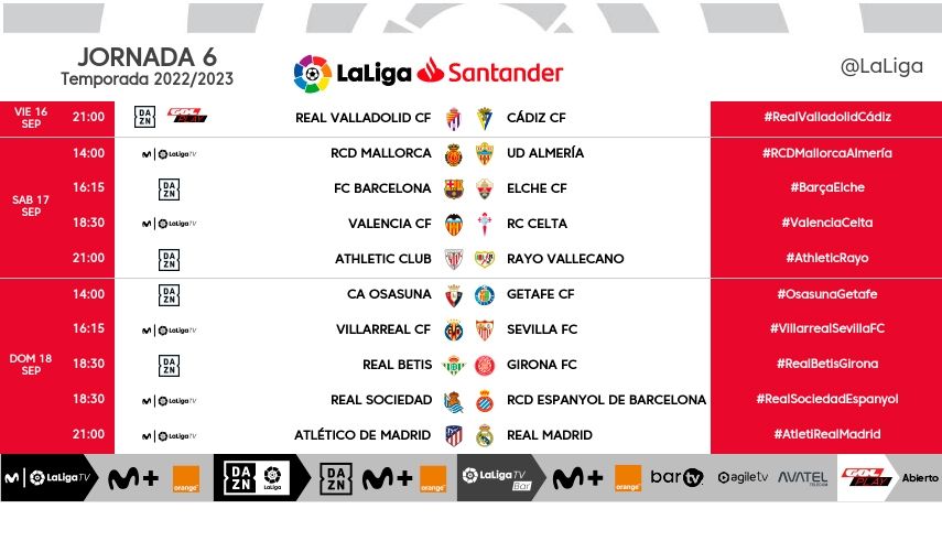 Jornada 6 LaLiga