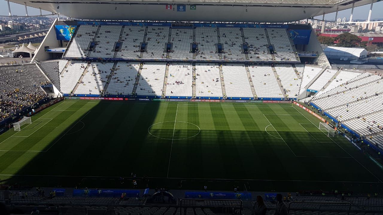 Arena Corinthians antes de Brasil x Peru