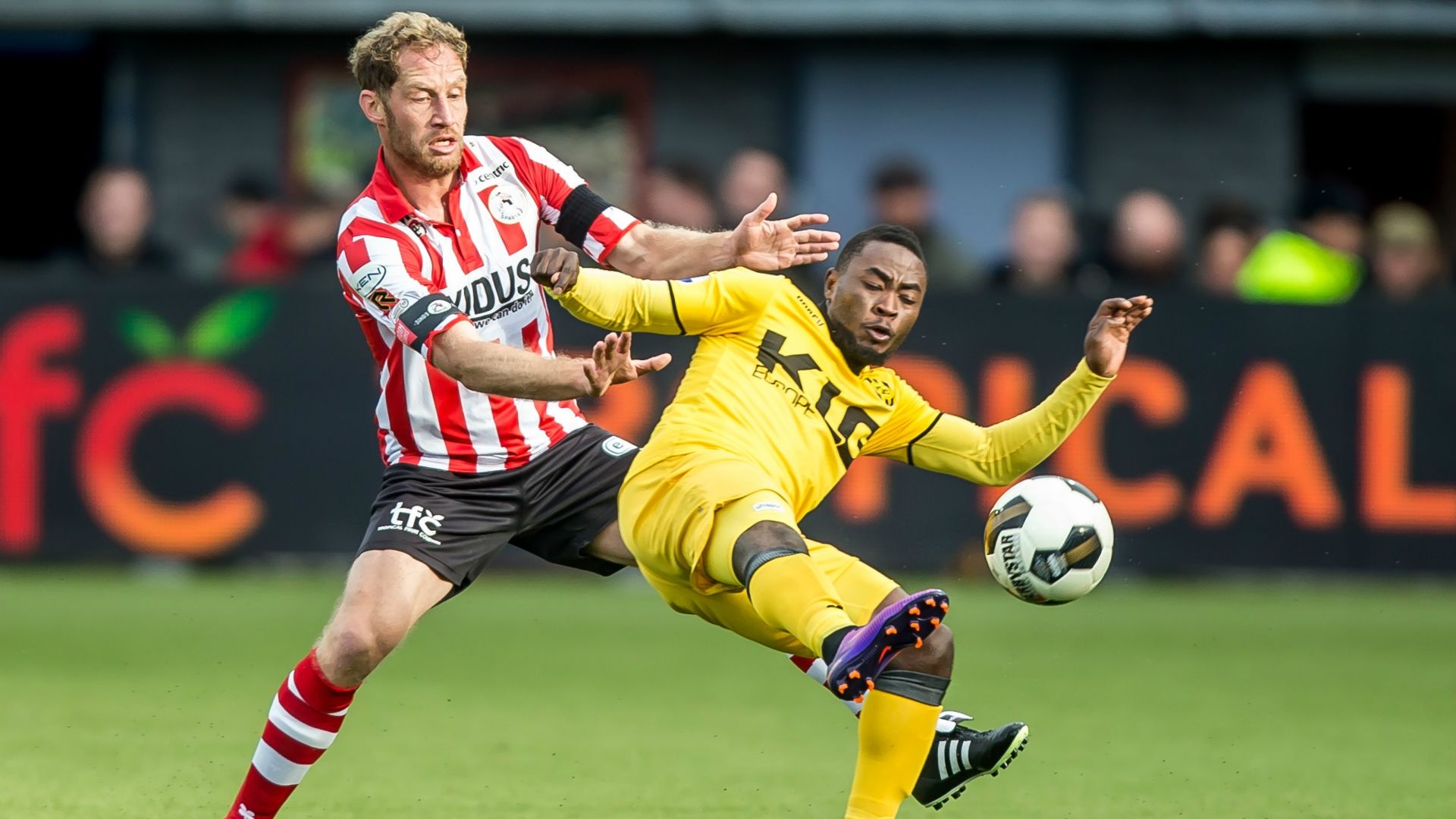 Michel Breuer, Abdul Ajagun, Sparta Rotterdam - Roda JC, Eredivisie, 11272016