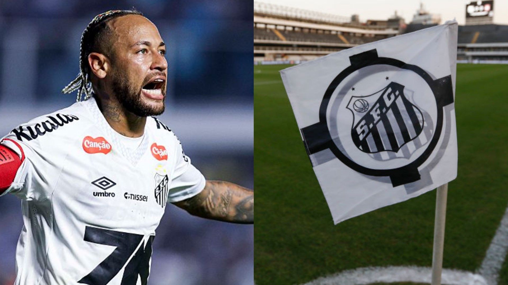 Neymar and Santos FC stadium