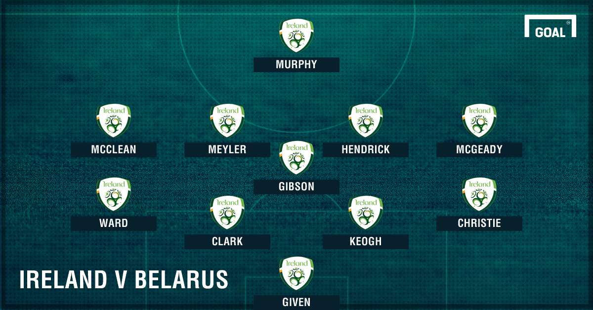Ireland starting XI v Belarus 31052016