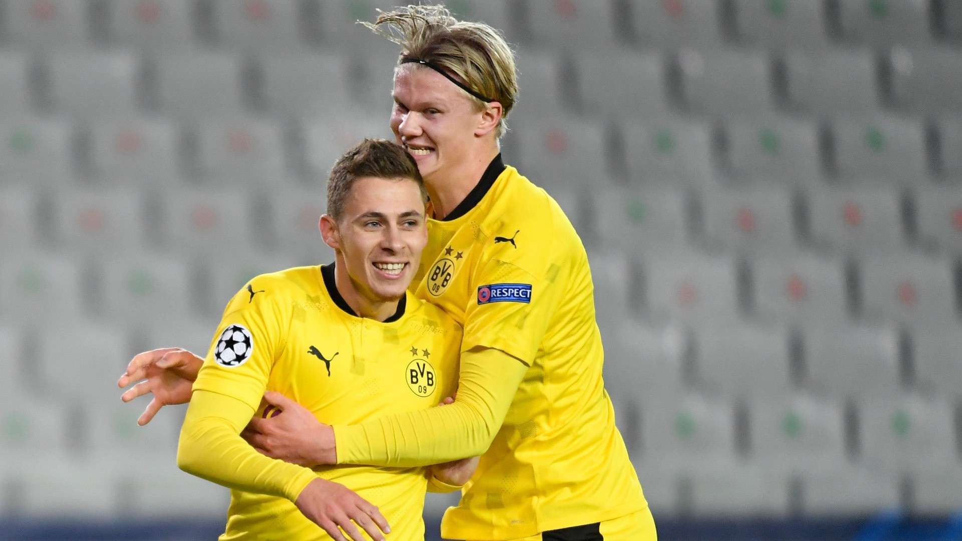 Erling Haaland Thorgan Hazard Dortmund 2020