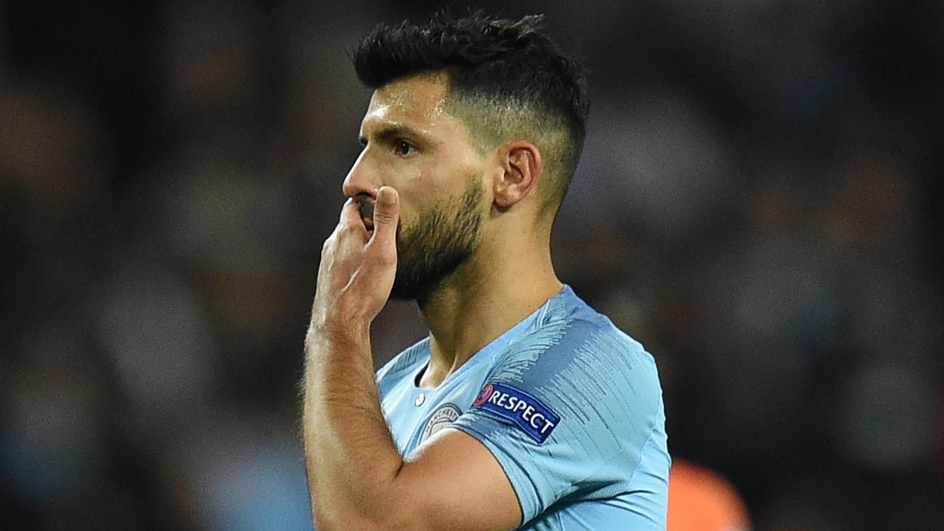 Sergio Aguero Manchester City UCL 09192018