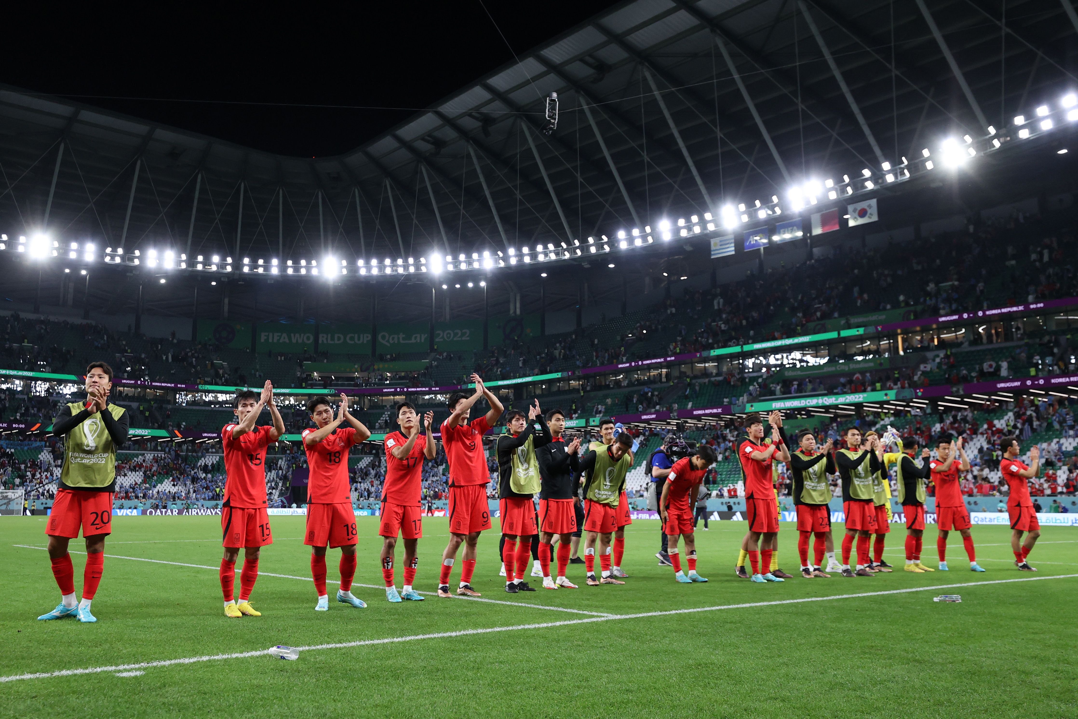 한국 선수단 단체 인사