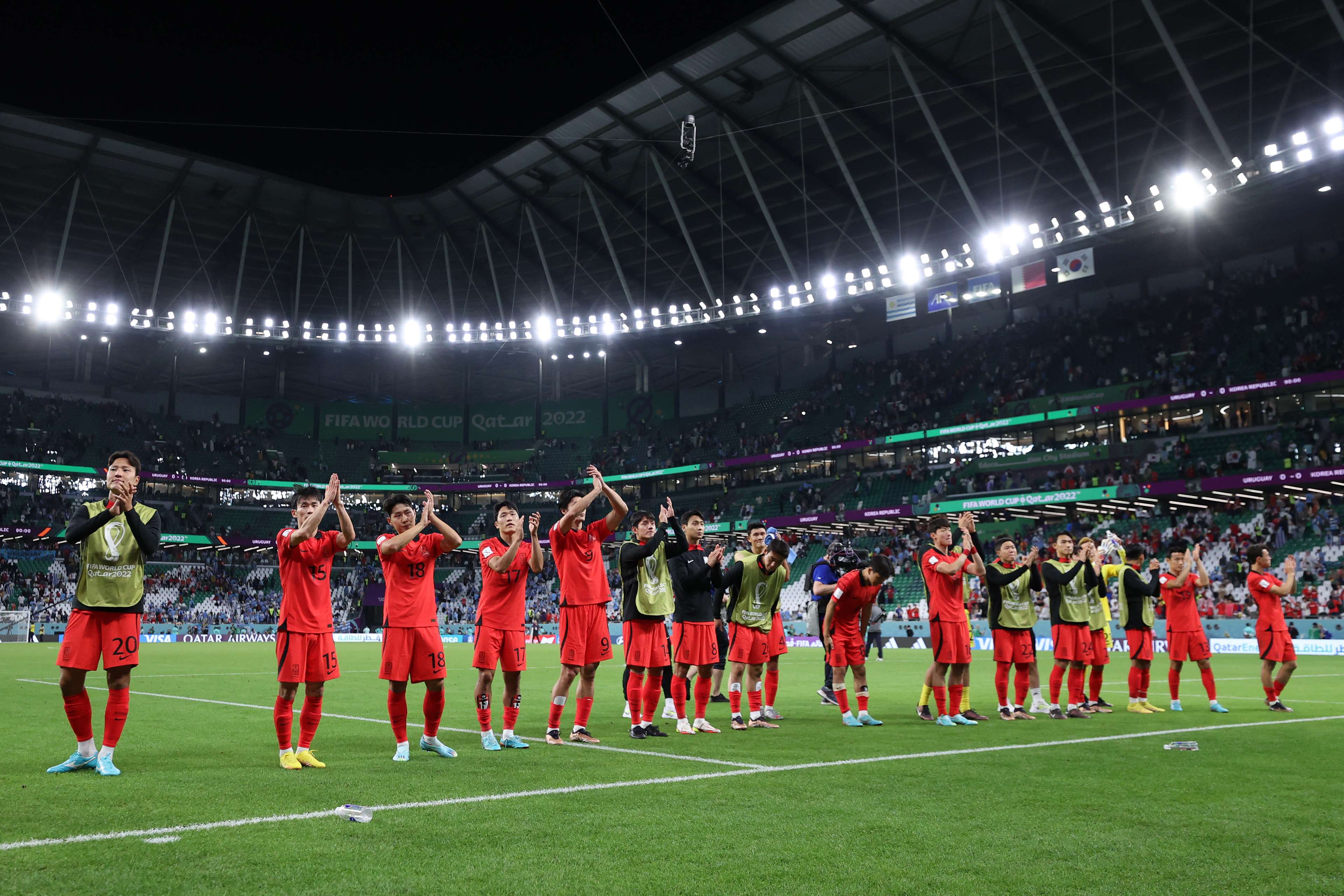 한국 선수단 단체 인사