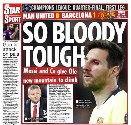 Leo Messi, portada de los diarios ingleses.