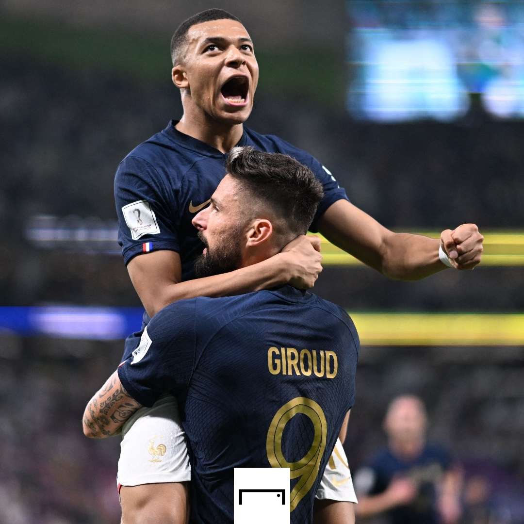 Olivier Giroud Kylian Mbappe France Poland 2022 World Cup GFX