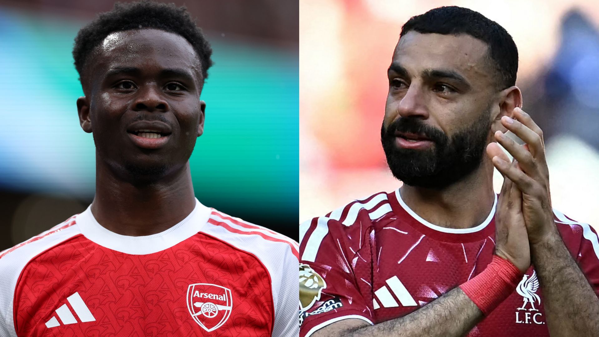 Bukayo Saka Mohamed Salah Arsenal Liverpool 2025-26