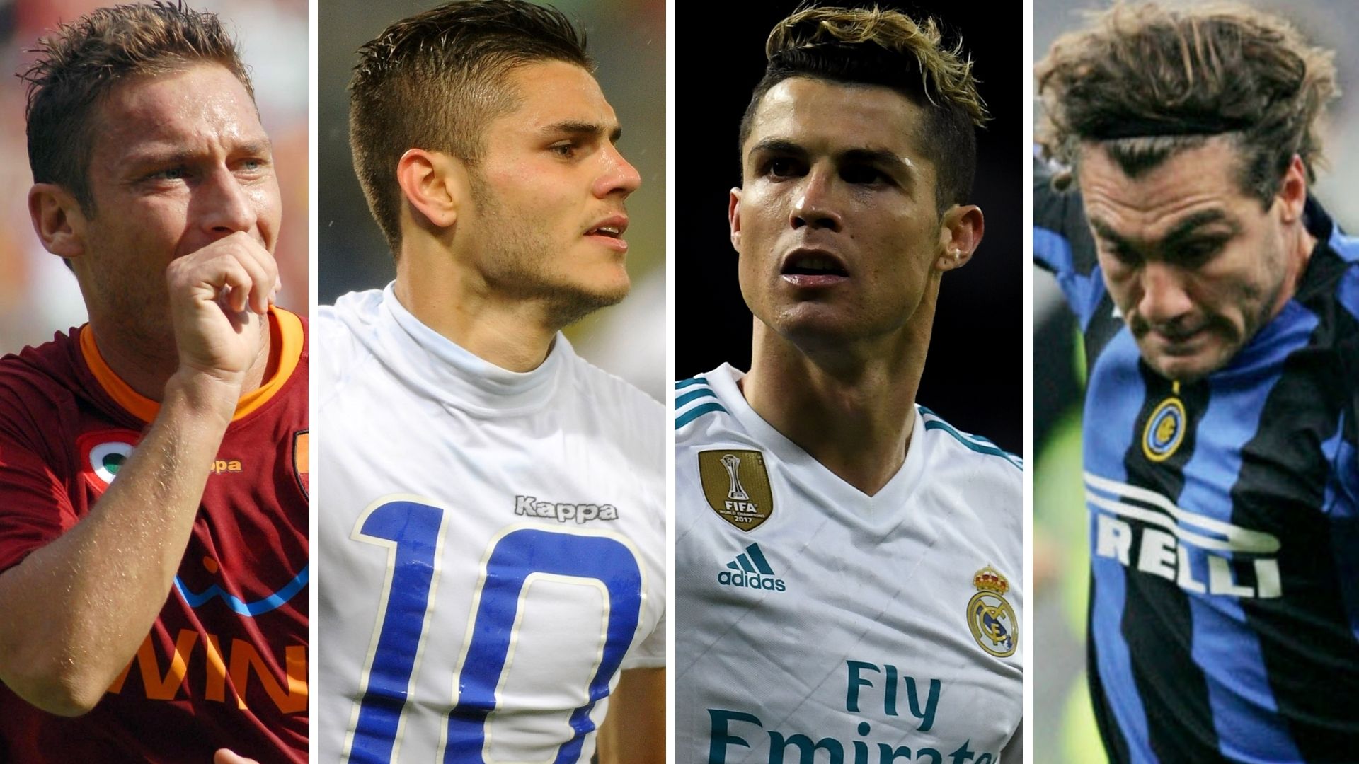 Totti Icardi Cristiano Ronaldo Vieri