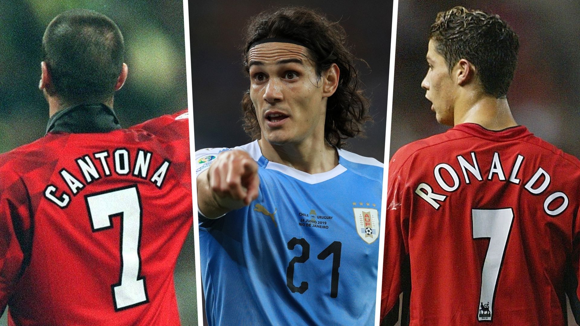 Eric Cantona Edinson Cavani Cristiano Ronaldo