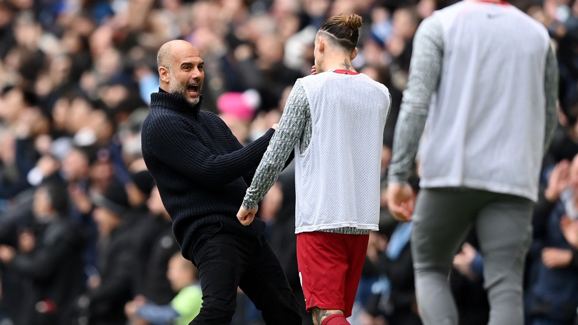 Pep Guardiola Kostas Tsimikas Manchester City Liverpool 2022-23