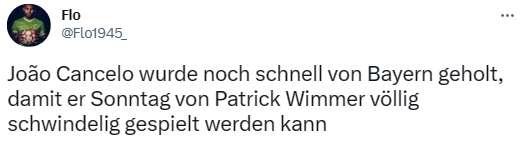 Netzreaktionen Cancelo Bayern