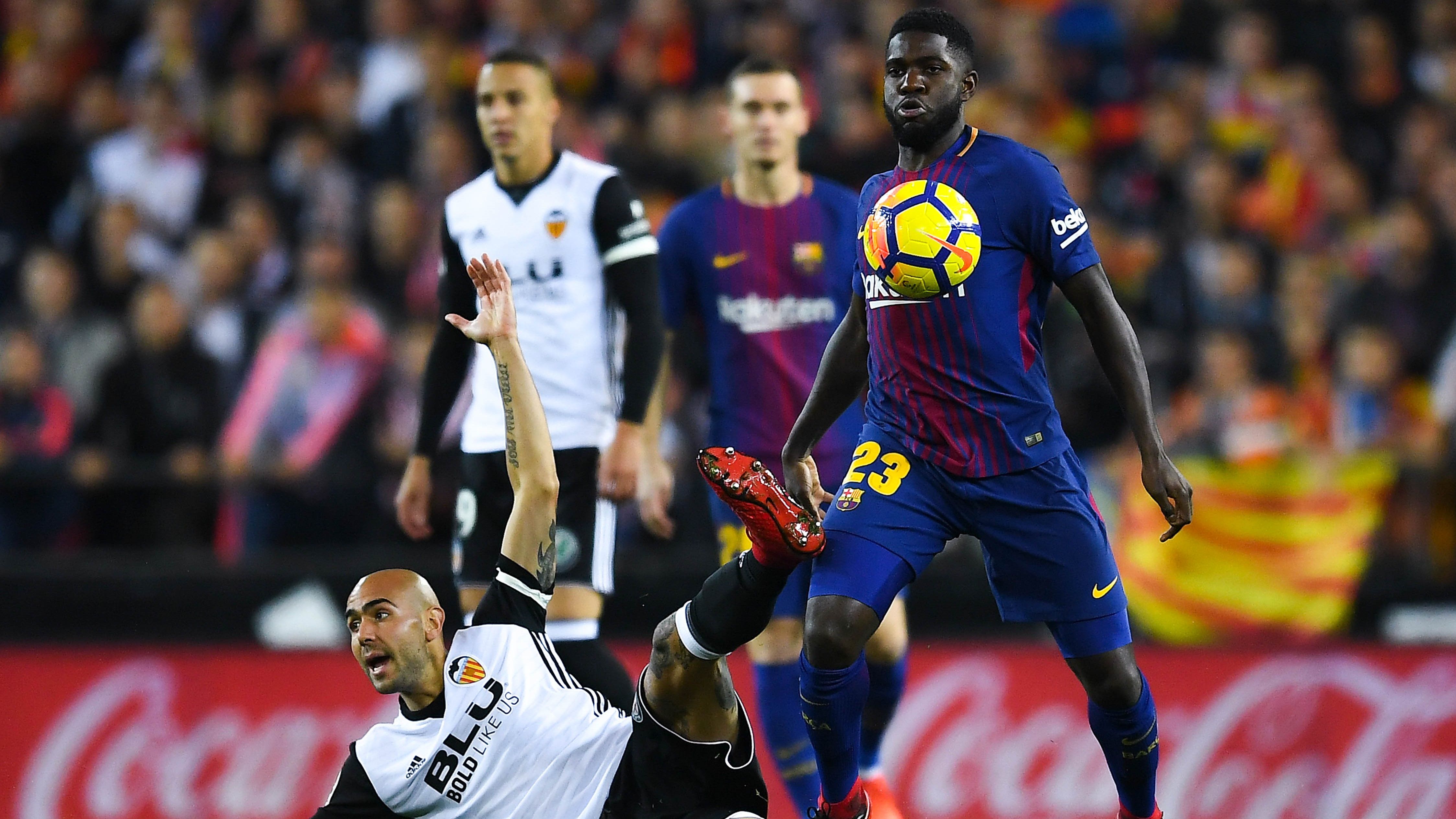 Samuel Umtiti Simone Zaza Valencia Barcelona LaLiga 26112017