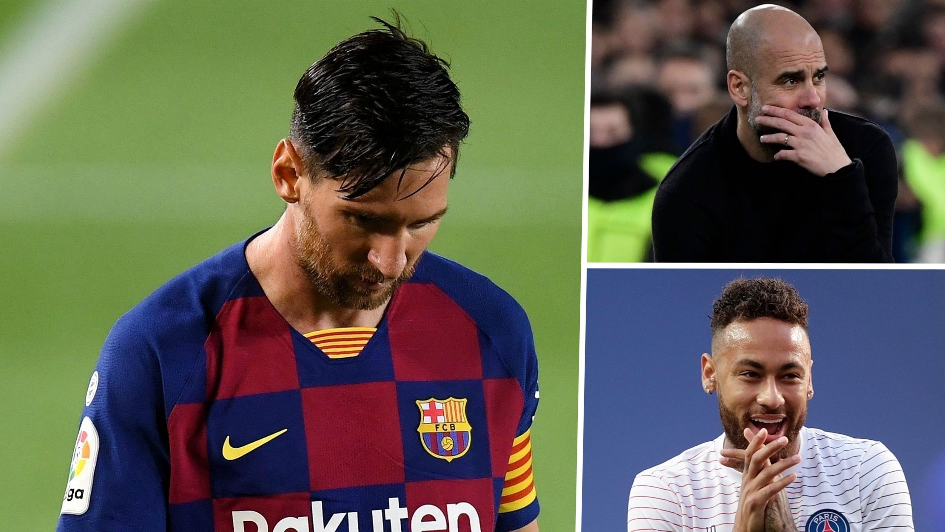 Lionel Messi Pep Guardiola Neymar