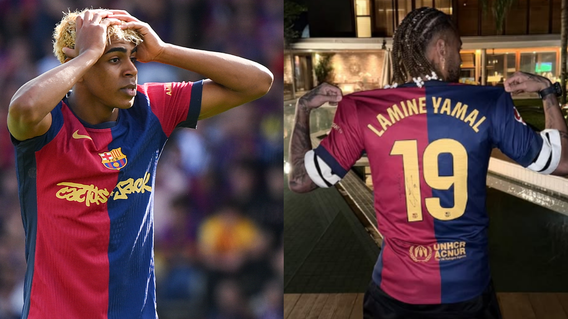 'Mom, look' - Lamine Yamal bursts with pride as Neymar dons his Barcelona shirt after holiday link-up in Brazil | Goal.com UK