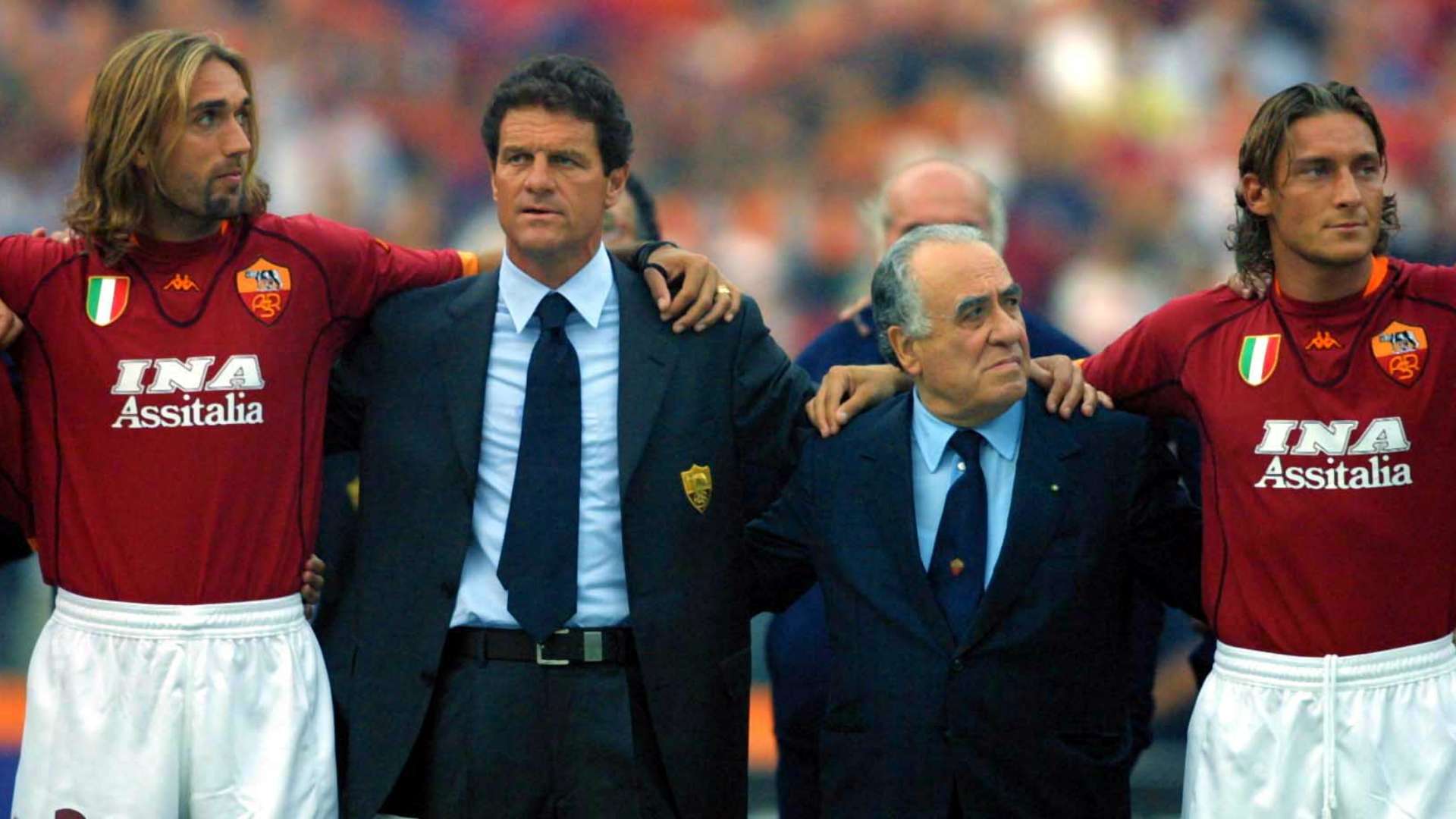 Batistuta Capello Sensi Totti Roma
