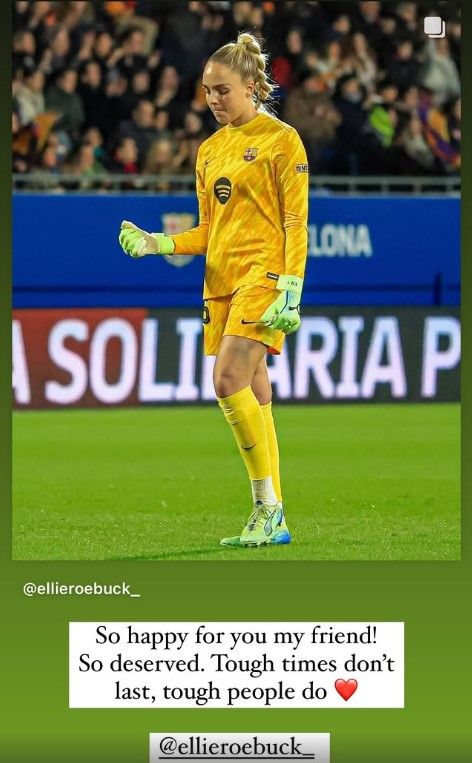 Mary Earps Ellie Roebuck message 2024