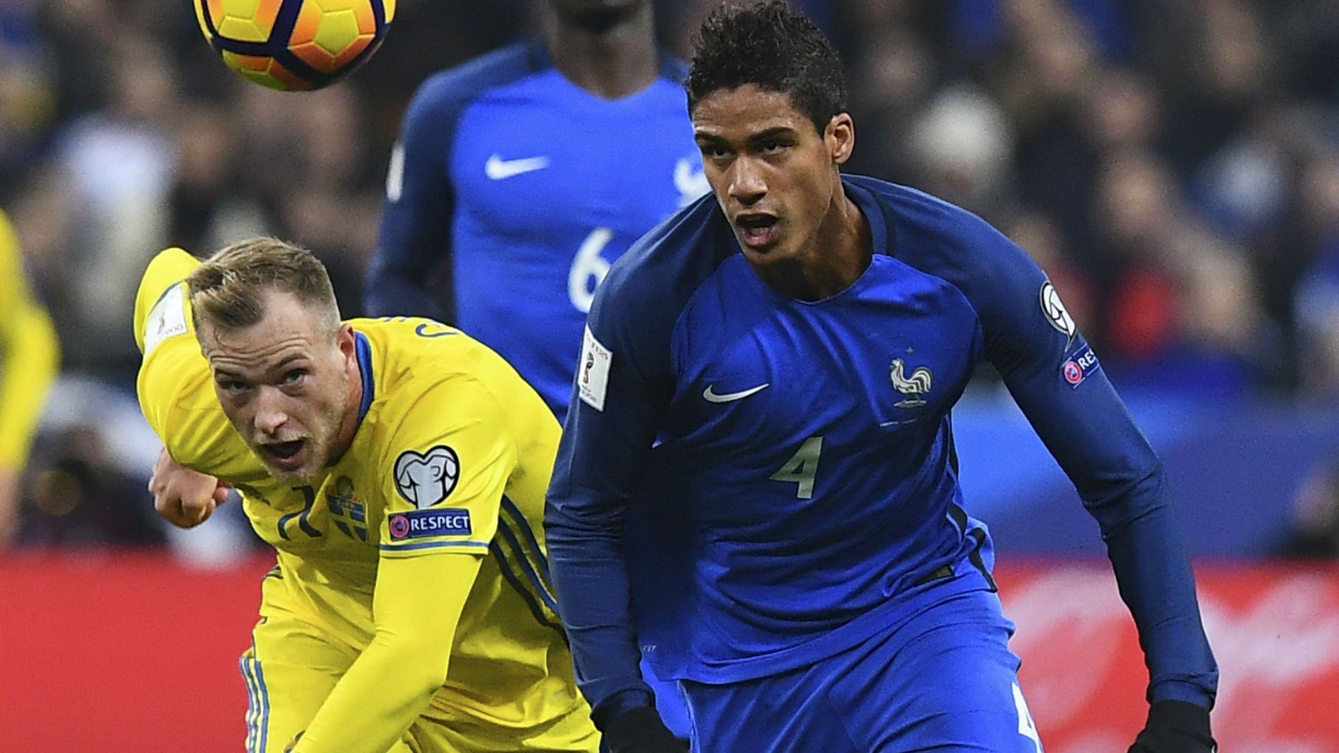 Raphael Varane John Guidetti France Sweden 11112016