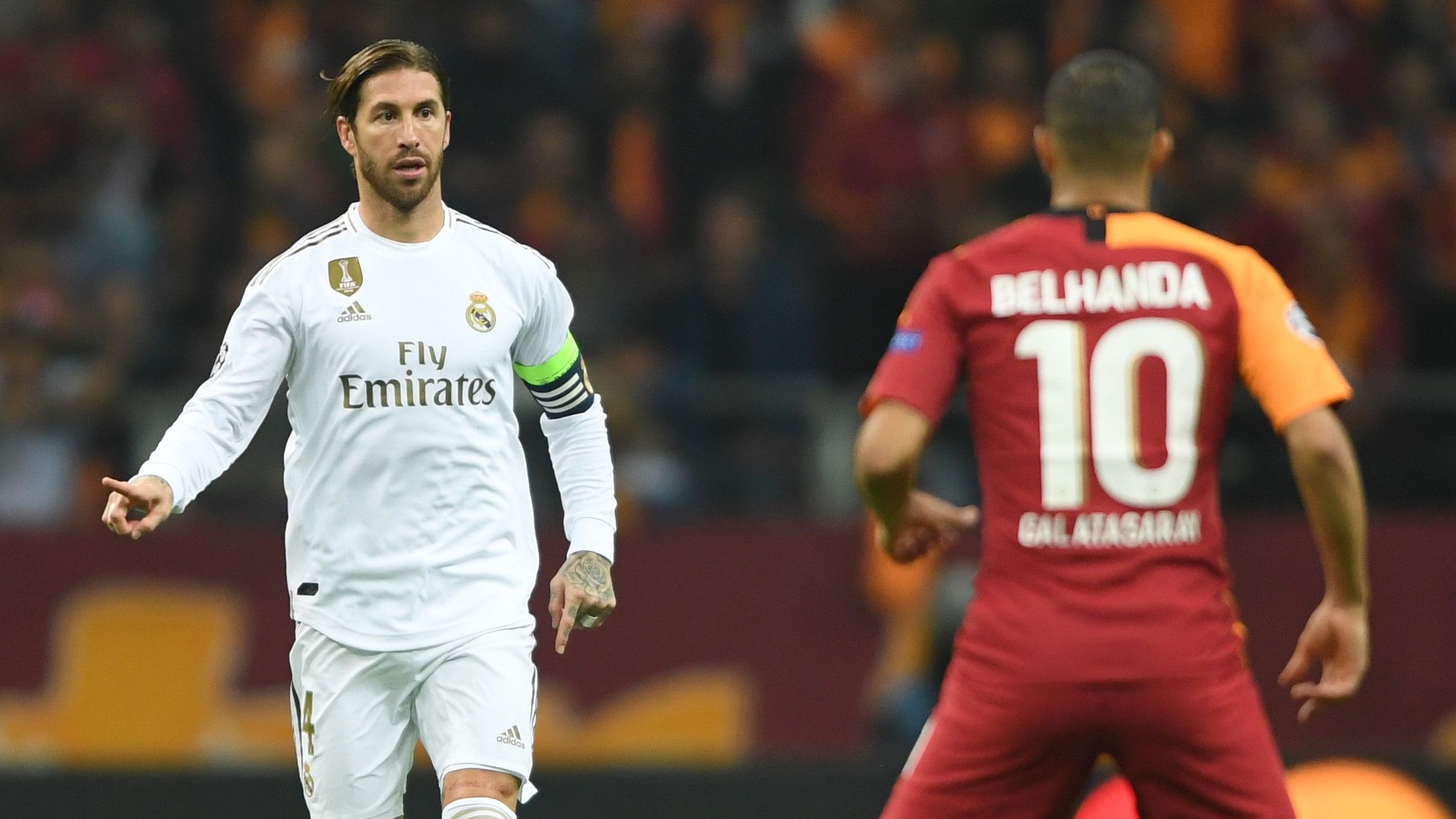 Sergio Ramos Younes Belhanda Galatasaray Real Madrid UCL 22102019
