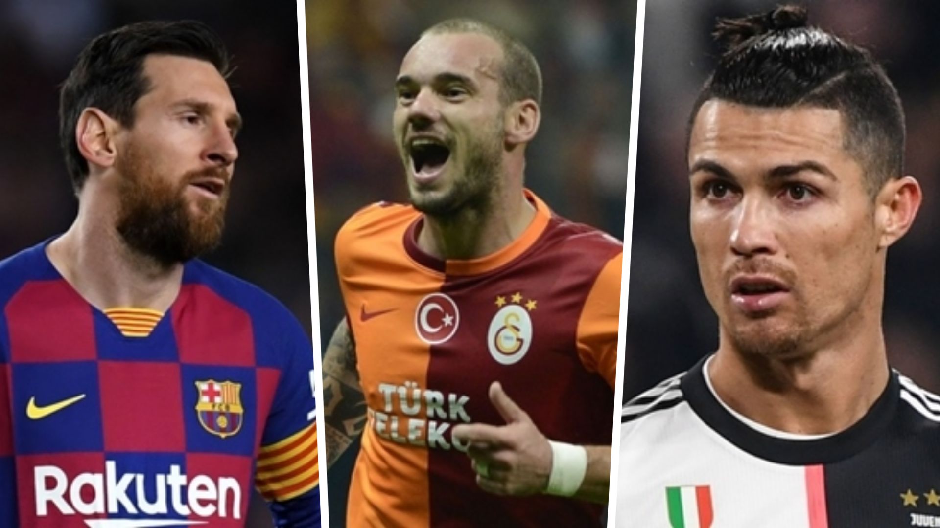 Lionel Messi Wesley Sneijder Cristiano Ronaldo composite