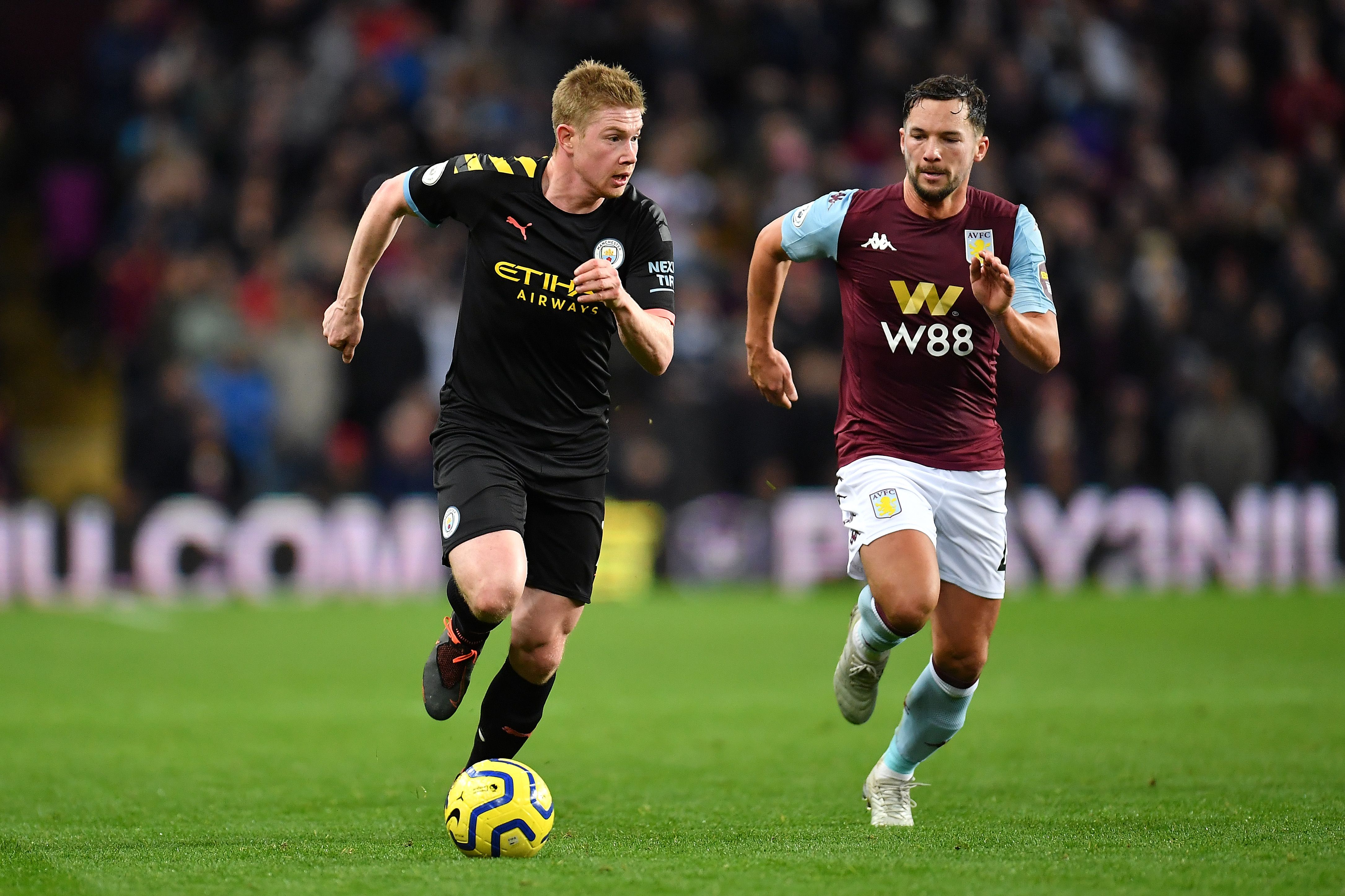 Danny Drinkwater Kevin De Bruyne Manchester City Aston Villa