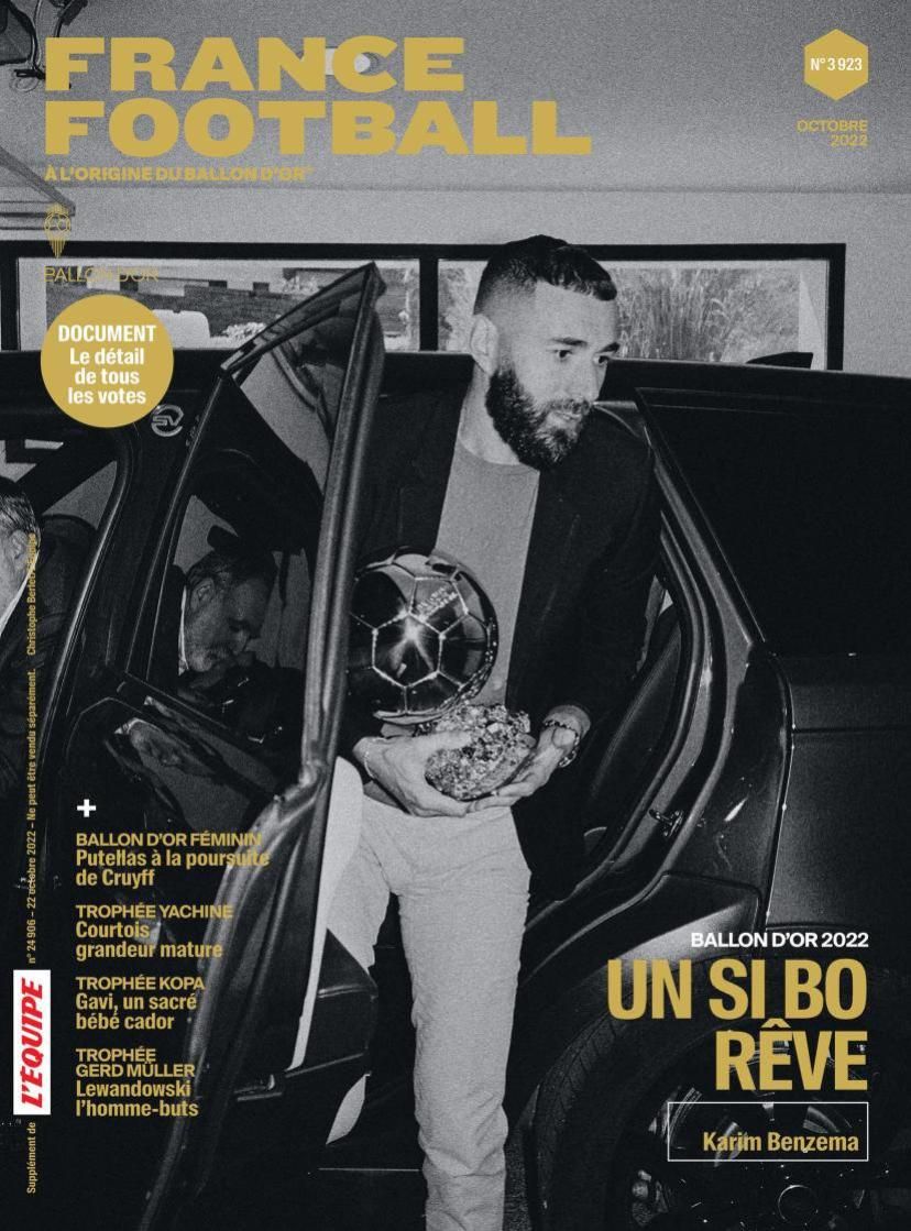 Une Benzema Ballon d'or 2022 France Football